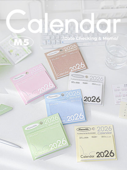 Everyday Accordion Calendar – 2026 Foldable Planner & Memo Pad