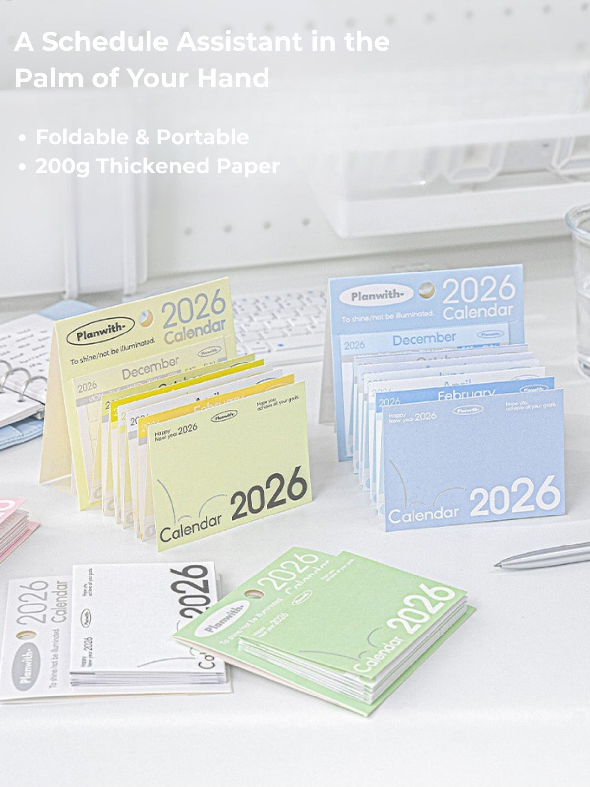 Everyday Accordion Calendar – 2026 Foldable Planner & Memo Pad