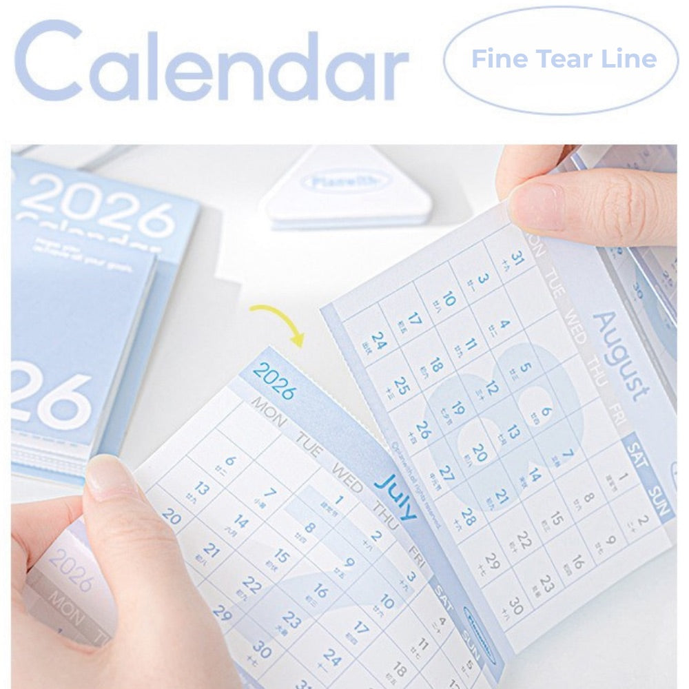Everyday Accordion Calendar – 2026 Foldable Planner & Memo Pad