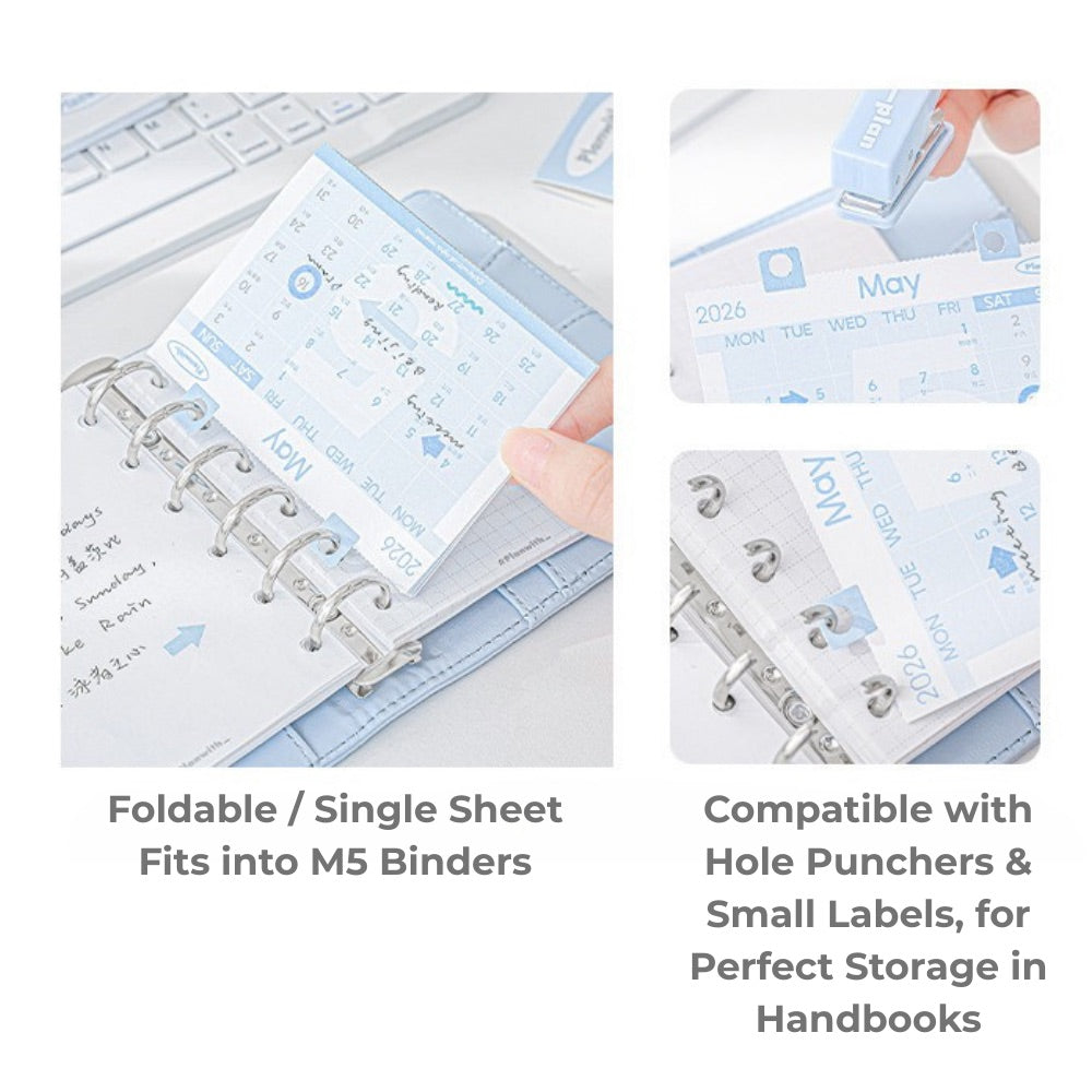Everyday Accordion Calendar – 2026 Foldable Planner & Memo Pad