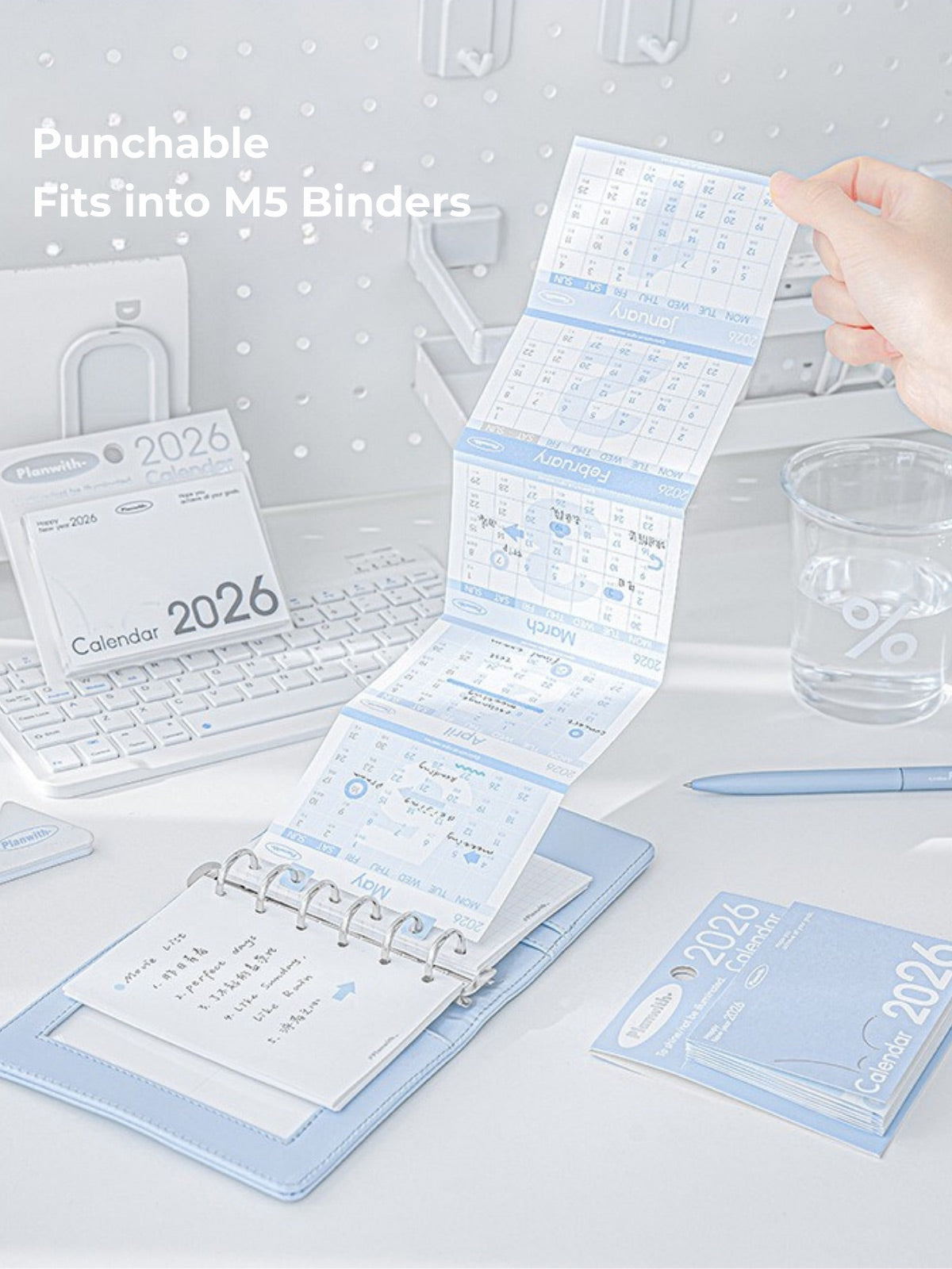 Everyday Accordion Calendar – 2026 Foldable Planner & Memo Pad