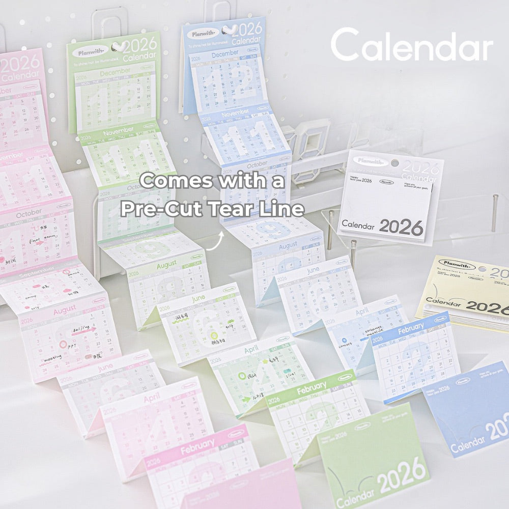 Everyday Accordion Calendar – 2026 Foldable Planner & Memo Pad