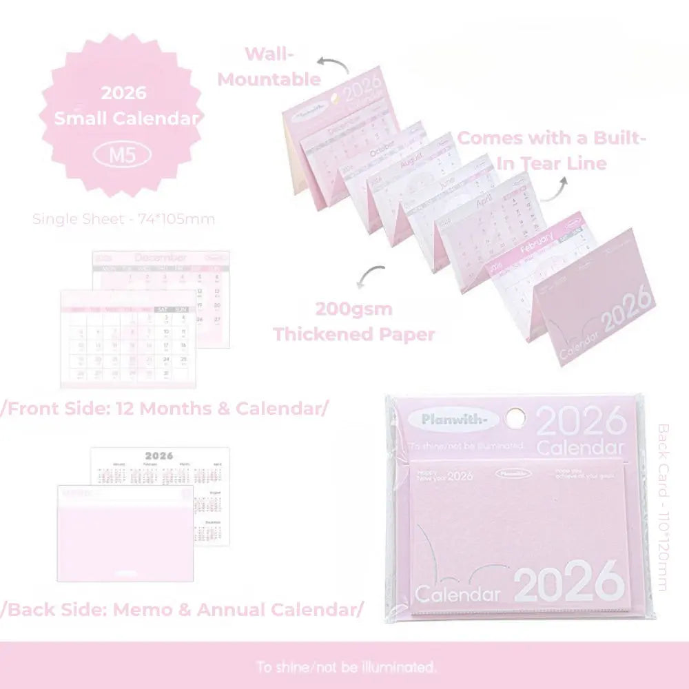 Everyday Accordion Calendar – 2026 Foldable Planner & Memo Pad SOLD OUT