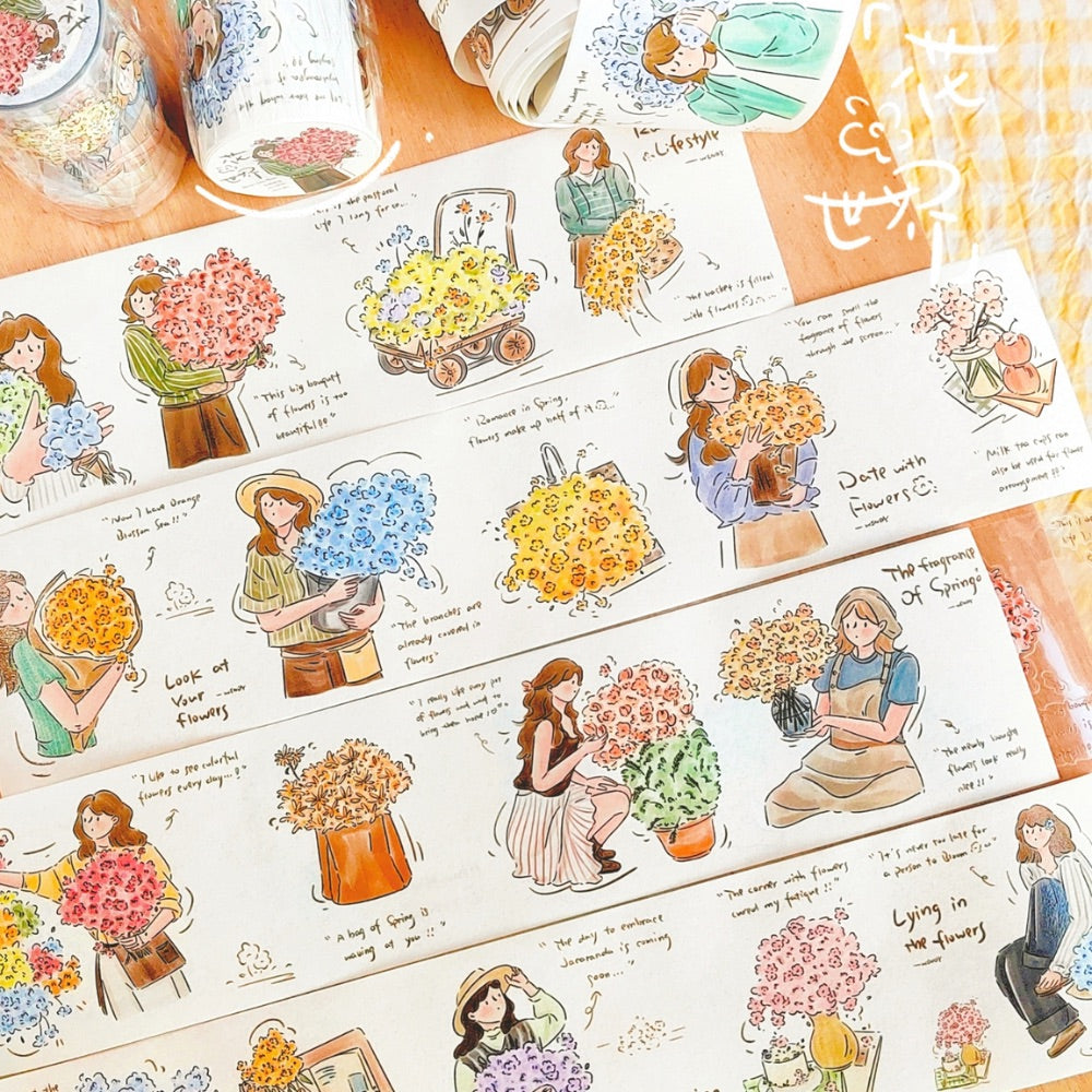 Flowerful Days Washi Tapes - Original PET & Washi Designs