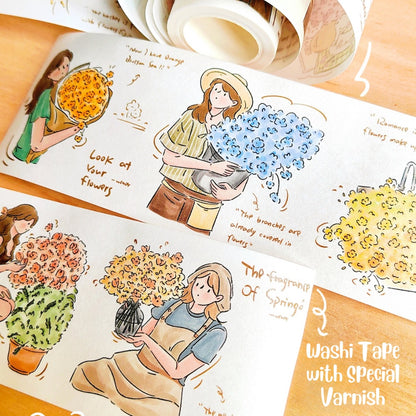 Flowerful Days Washi Tapes - Original PET & Washi Designs