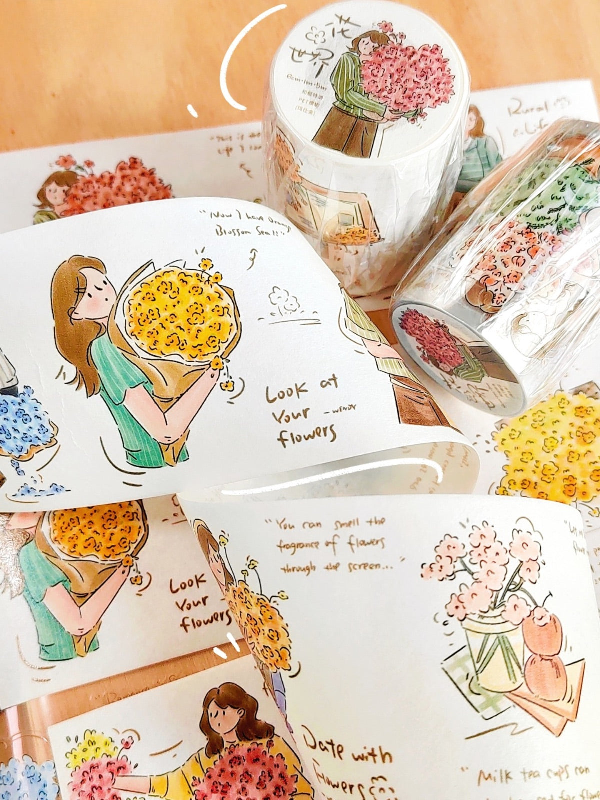 Flowerful Days Washi Tapes - Original PET & Washi Designs