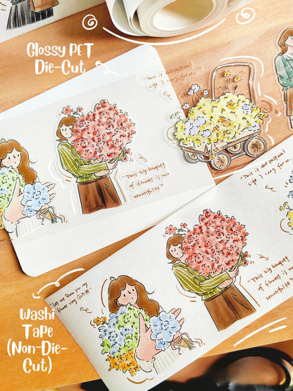Flowerful Days Washi Tapes - Original PET & Washi Designs