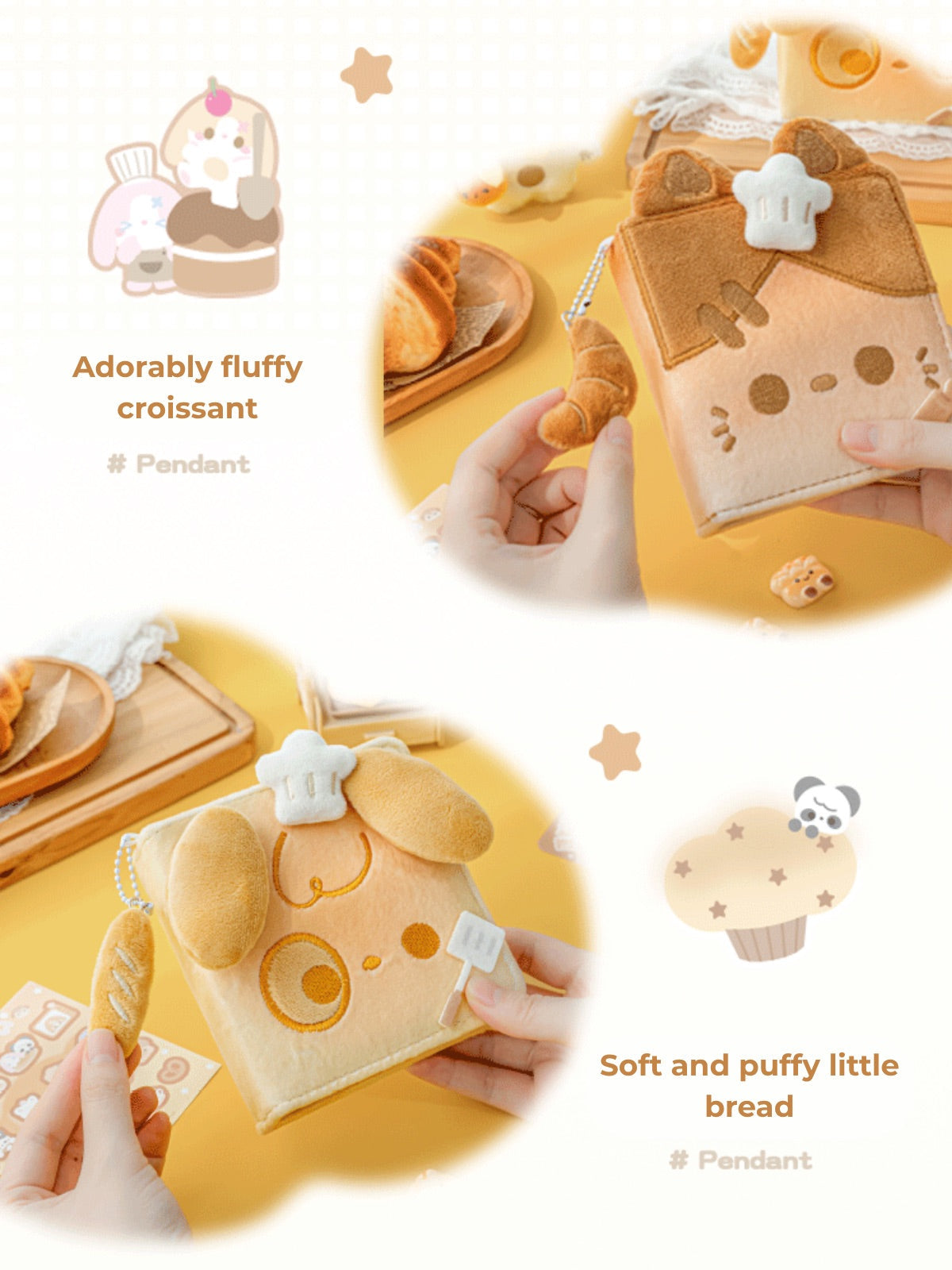 Fluffy Bakery Mini Notebook – Plush Pocket-Sized Planner
