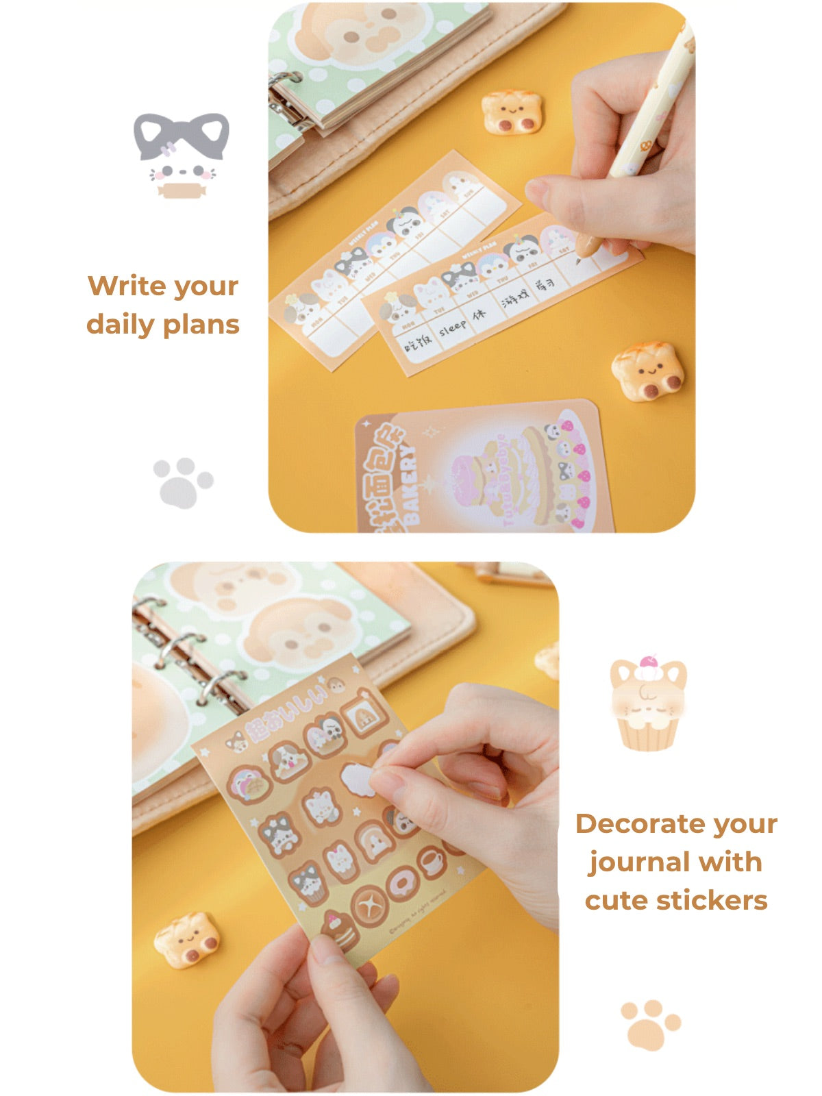 Fluffy Bakery Mini Notebook – Plush Pocket-Sized Planner