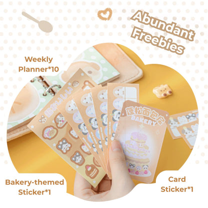 Fluffy Bakery Mini Notebook – Plush Pocket-Sized Planner