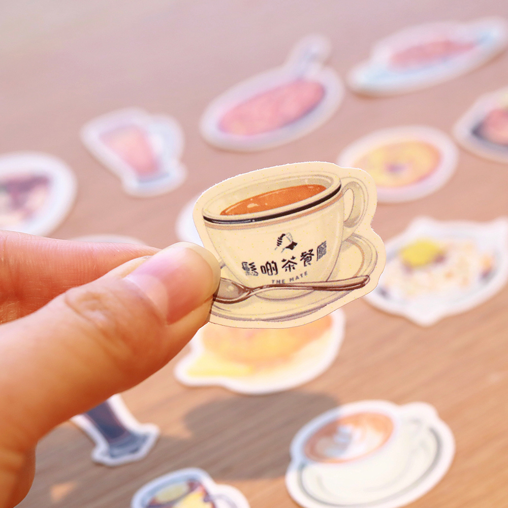 Food Illustration PVC Matte Film Sticker Pack