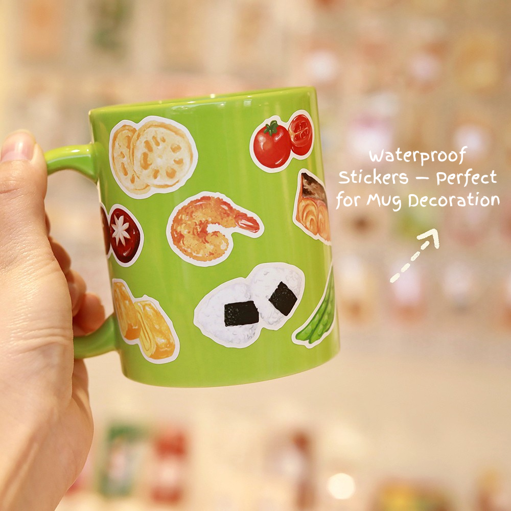 Food Illustration PVC Matte Film Sticker Pack