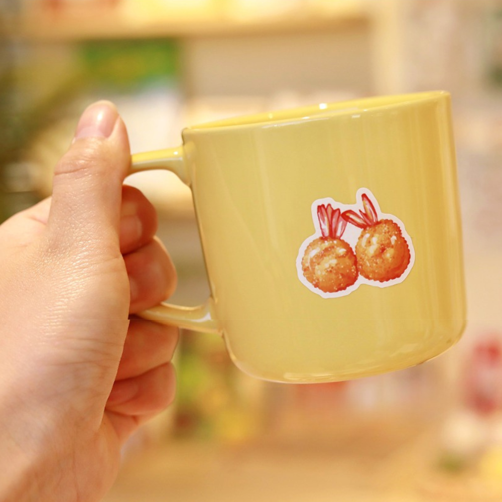 Food Illustration PVC Matte Film Sticker Pack