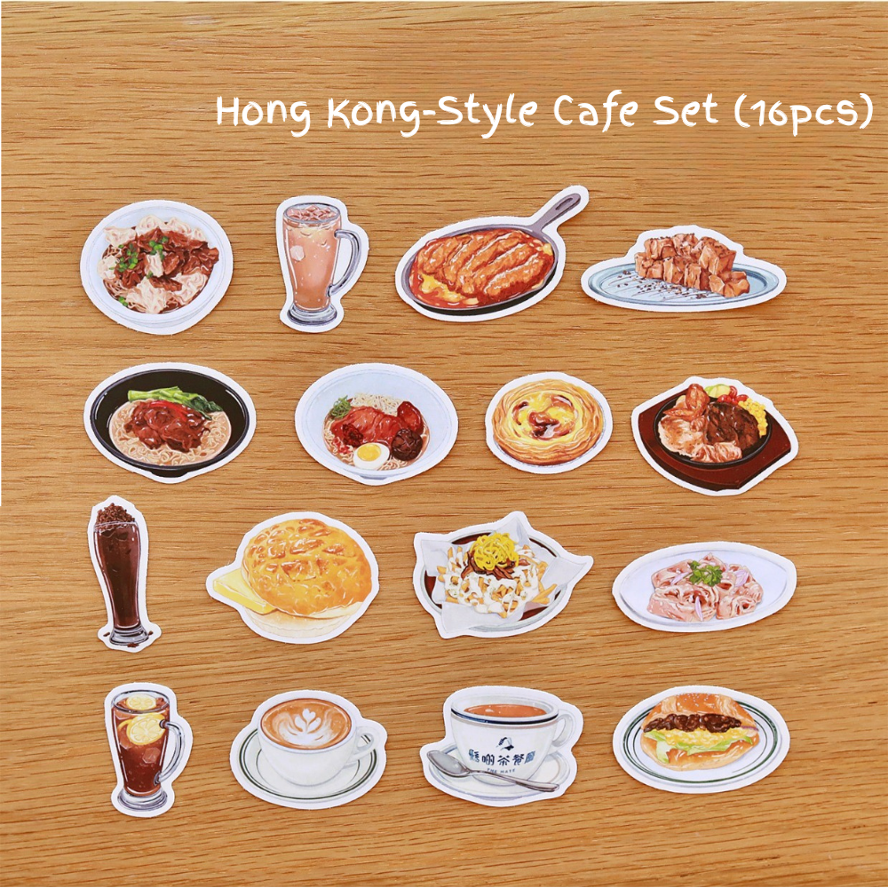 Food Illustration PVC Matte Film Sticker Pack