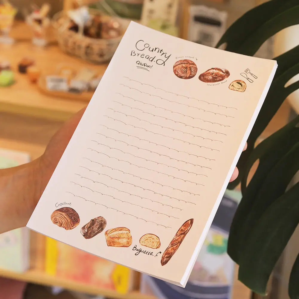 French Baguette A5 Notepad Non sticky Memo Pads