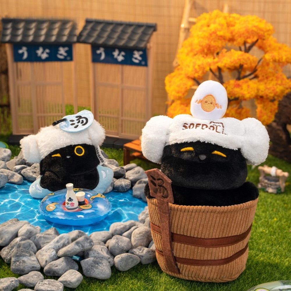 HanHan Cat Holiday Plush Charm – Cute Travel Cat Keychain Toy Gift