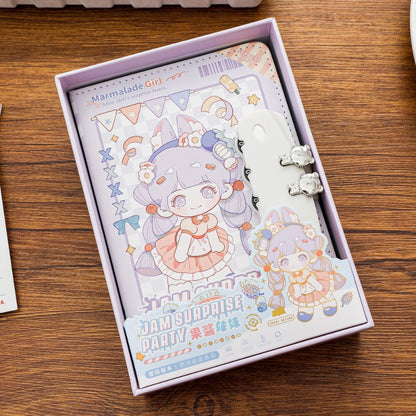 Jam Party Lockable Private Journal – Full-Color Illustrated Notebook
