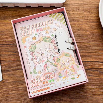 Jam Party Lockable Private Journal – Full-Color Illustrated Notebook