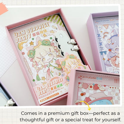 Jam Party Lockable Private Journal – Full-Color Illustrated Notebook