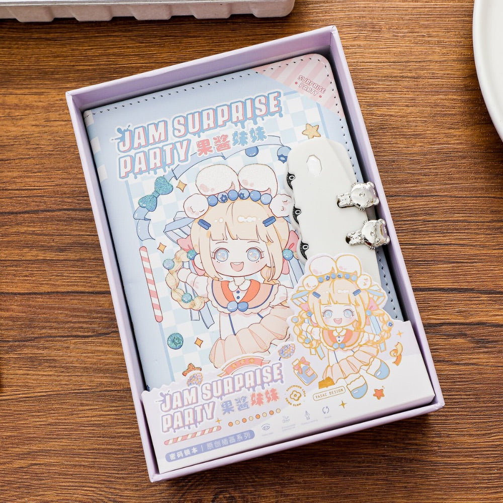 Jam Party Lockable Private Journal – Full-Color Illustrated Notebook