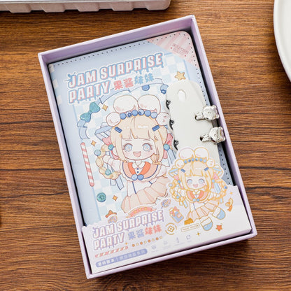 Jam Party Lockable Private Journal – Full-Color Illustrated Notebook