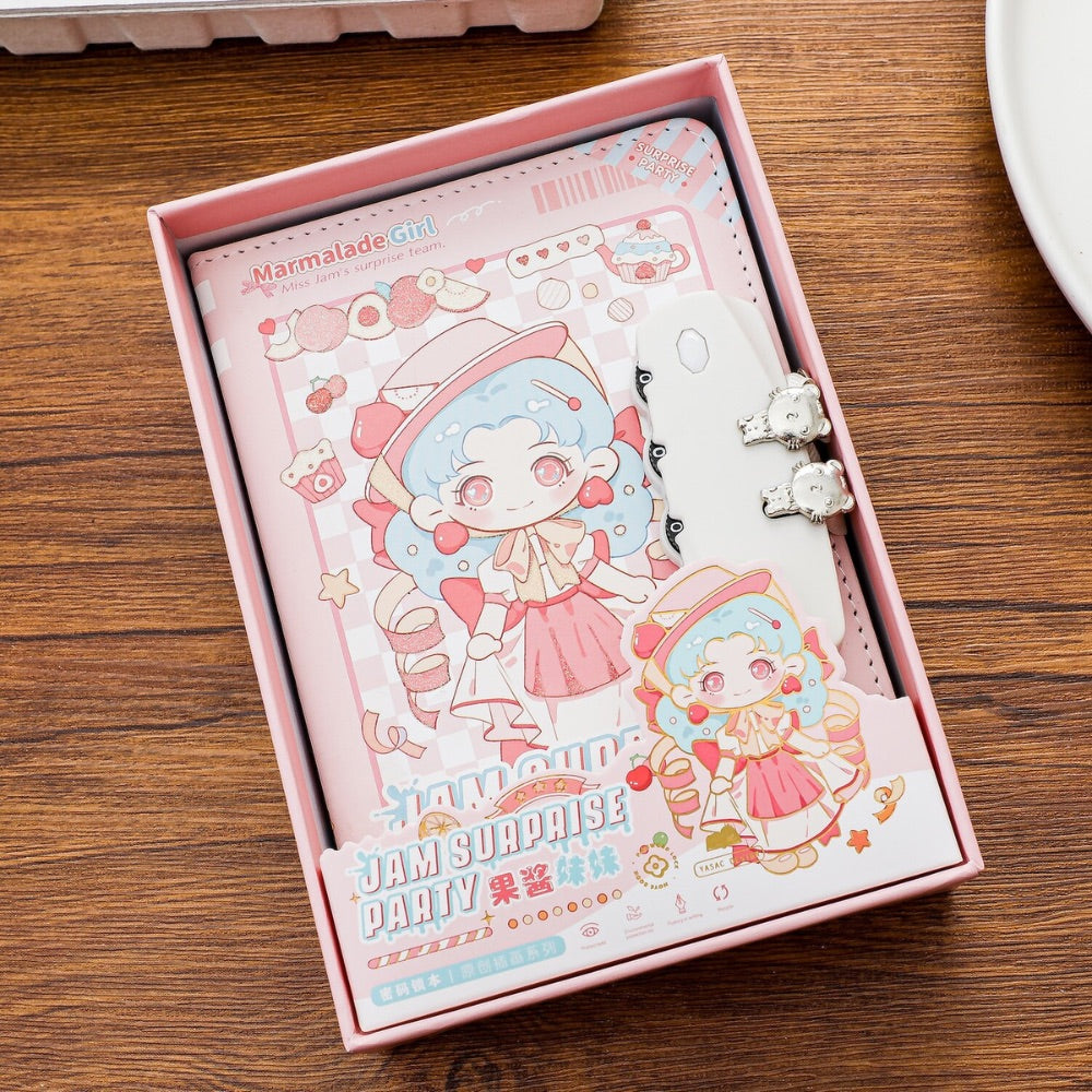 Jam Party Lockable Private Journal – Full-Color Illustrated Notebook