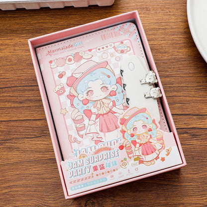 Jam Party Lockable Private Journal – Full-Color Illustrated Notebook
