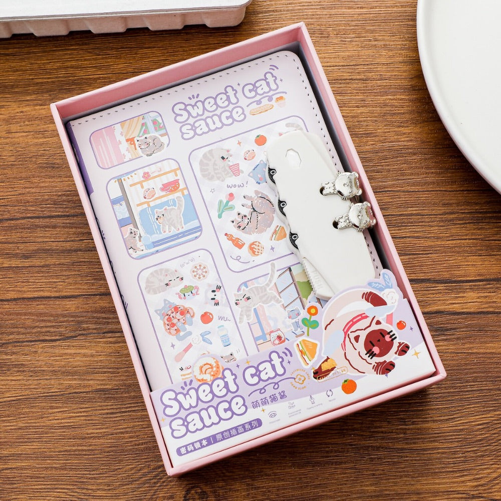 Jam Party Lockable Private Journal – Full-Color Illustrated Notebook