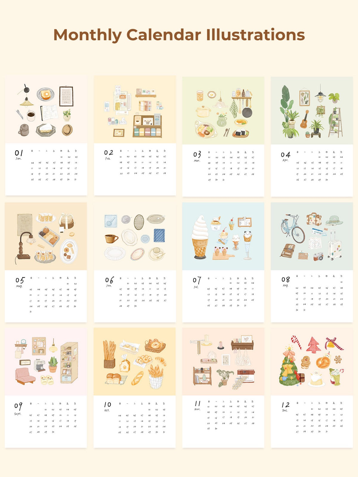 2026 Joyful Living Original Illustrated Calendar