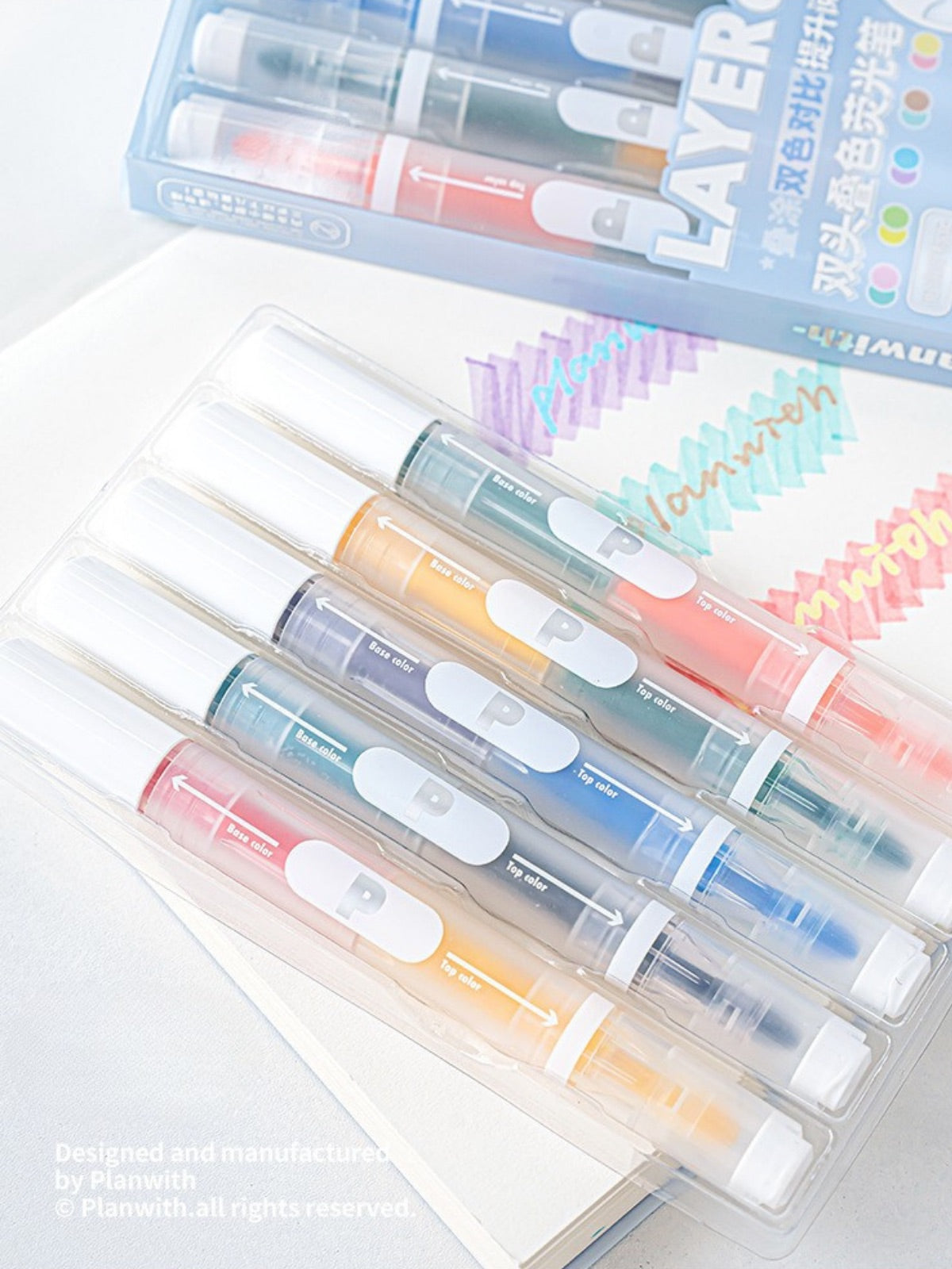 Layerable Dual-Tip Highlighters