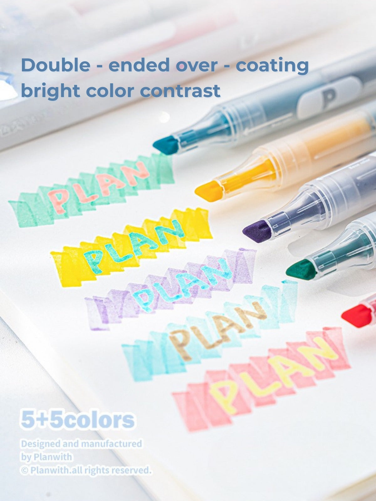 Layerable Dual-Tip Highlighters