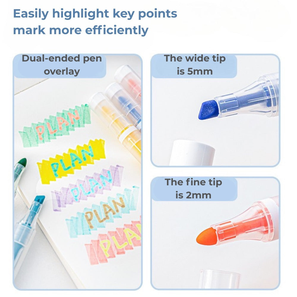 Layerable Dual-Tip Highlighters