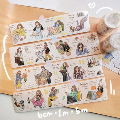 Little Solitude Moments Washi Tapes - Original PET & Washi Designs ChicChoi
