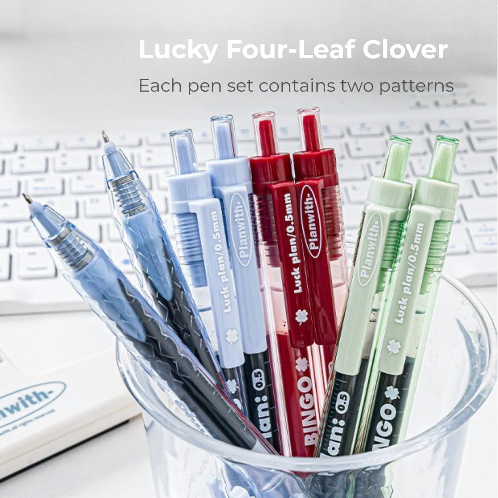 Lucky Clover Mega Ink 0.5mm Gel Pen – Smooth, Long-Lasting Click Pen