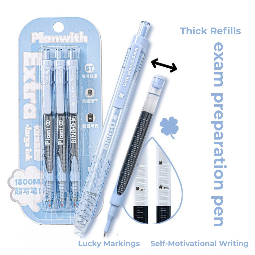 Lucky Clover Mega Ink 0.5mm Gel Pen – Smooth, Long-Lasting Click Pen