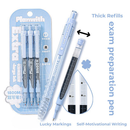 Lucky Clover Mega Ink 0.5mm Gel Pen – Smooth, Long-Lasting Click Pen