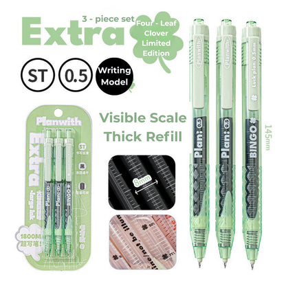 Lucky Clover Mega Ink 0.5mm Gel Pen – Smooth, Long-Lasting Click Pen
