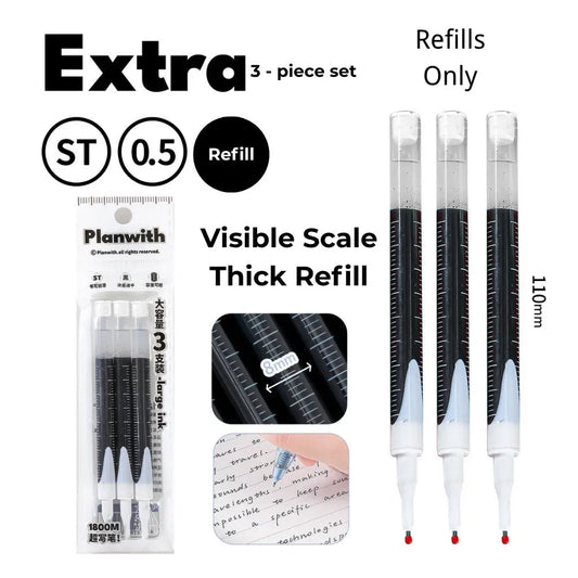 Lucky Clover Mega Ink 0.5mm Gel Pen – Smooth, Long-Lasting Click Pen ChicChoi