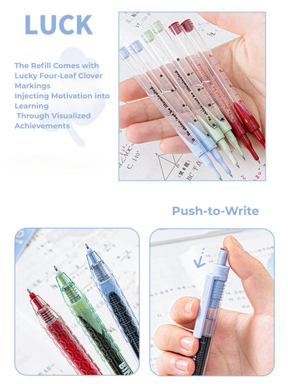 Lucky Clover Mega Ink 0.5mm Gel Pen – Smooth, Long-Lasting Click Pen