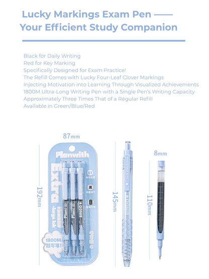 Lucky Clover Mega Ink 0.5mm Gel Pen – Smooth, Long-Lasting Click Pen