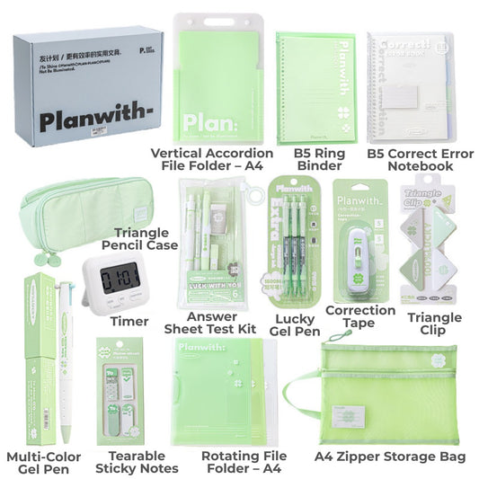 Lucky Green Stationery Gift Set - All-in-One School Supplies