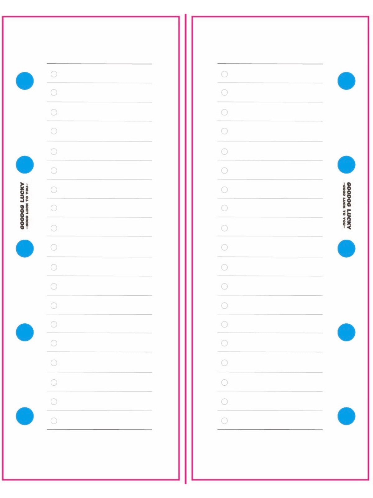 Lucky the Dachshund Mini Binder Notebook– M2.5 Pocket Cutie Journal