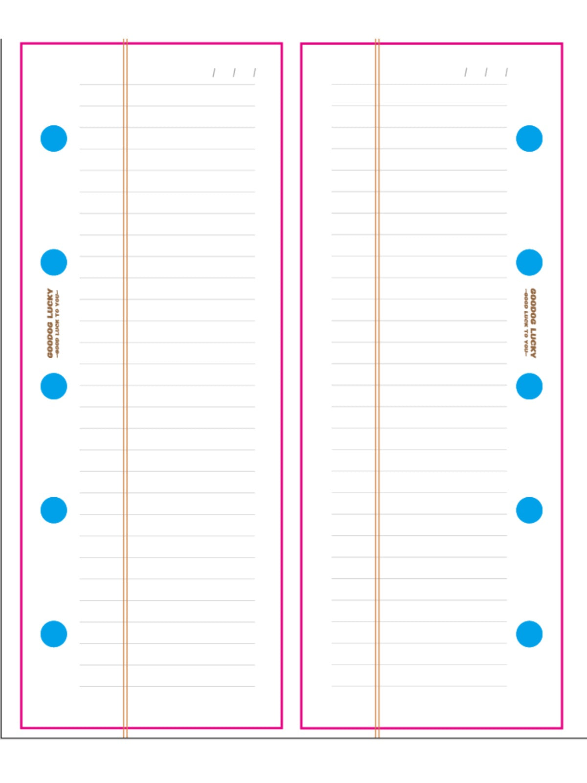 Lucky the Dachshund Mini Binder Notebook– M2.5 Pocket Cutie Journal