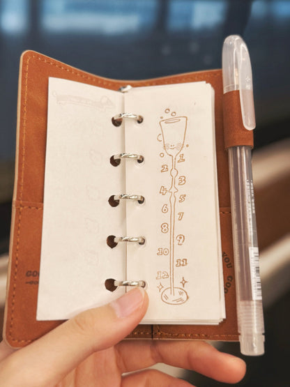 Lucky the Dachshund Mini Binder Notebook– M2.5 Pocket Cutie Journal