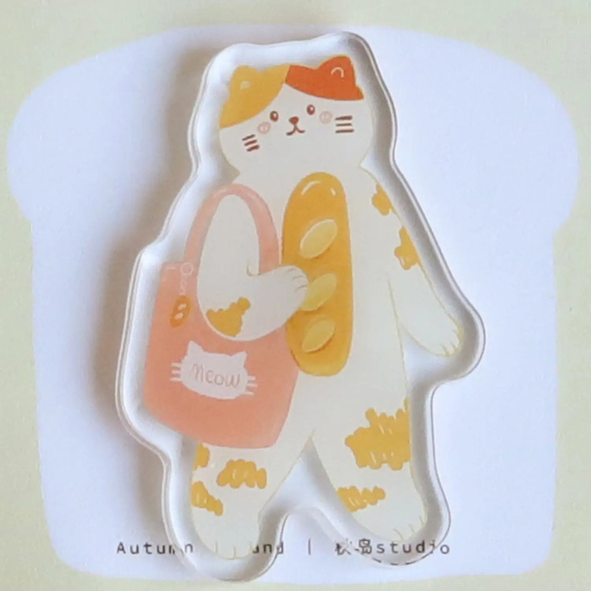 Cute Meow Bread Acrylic Magnet 13 Types