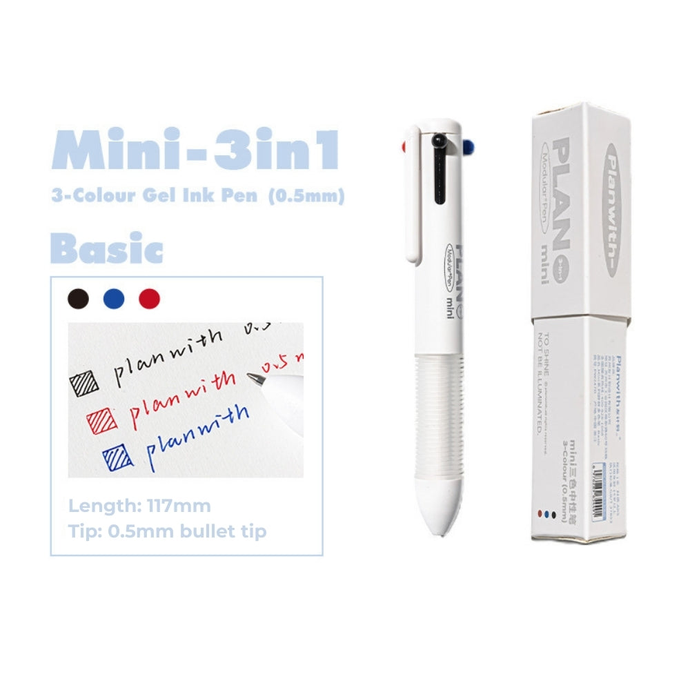 Mini 3-in-1 Gel Ink Pen – 0.5mm