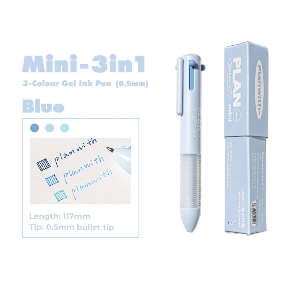 Mini 3-in-1 Gel Ink Pen – 0.5mm