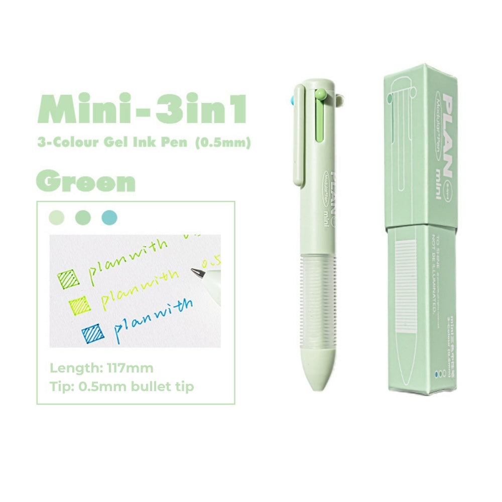 Mini 3-in-1 Gel Ink Pen – 0.5mm