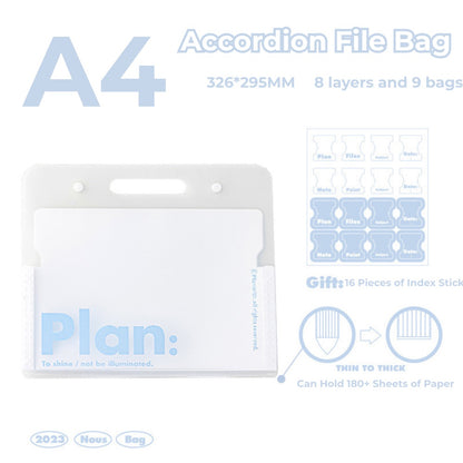 NOUS A4 Accordion File Folder