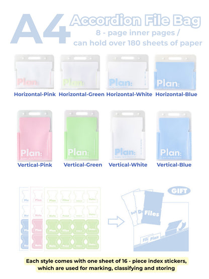 NOUS A4 Accordion File Folder